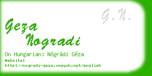 geza nogradi business card